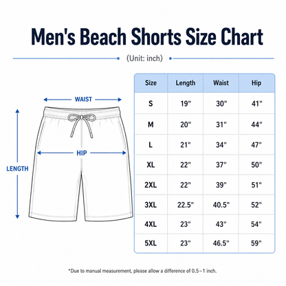 Custom Funny Patriotic Face Swim Trunks for Men
