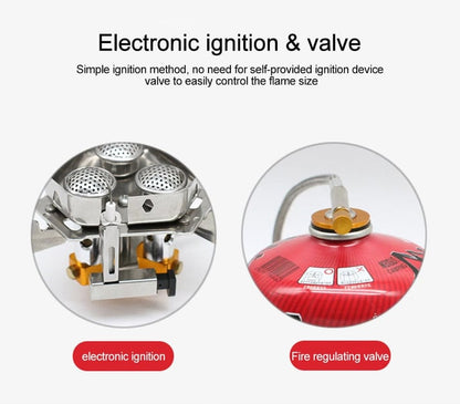 📢BUY 2 GET FREE SHIPPING ⏰Camping Gas Burner – 5800W, Piezo Ignition, Windproof 🔥