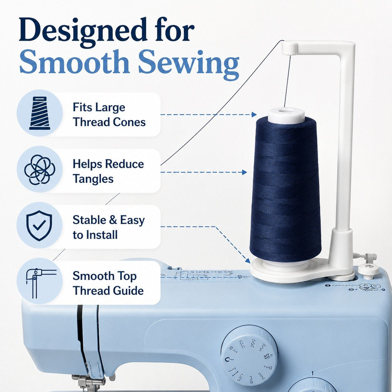 🧵Large Capacity Thread Spool Stand🧵(Compatible With Most Sewing Machines In US Markets)