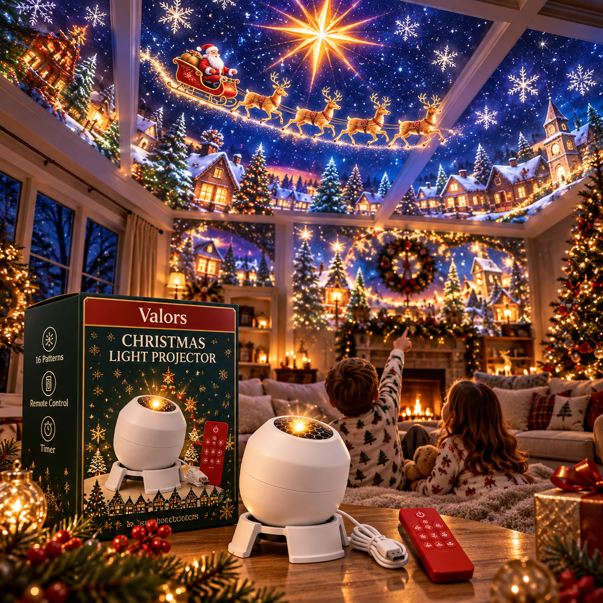 🏠🎄 Christmas Magic Projector | Watch Your Home Come Alive
