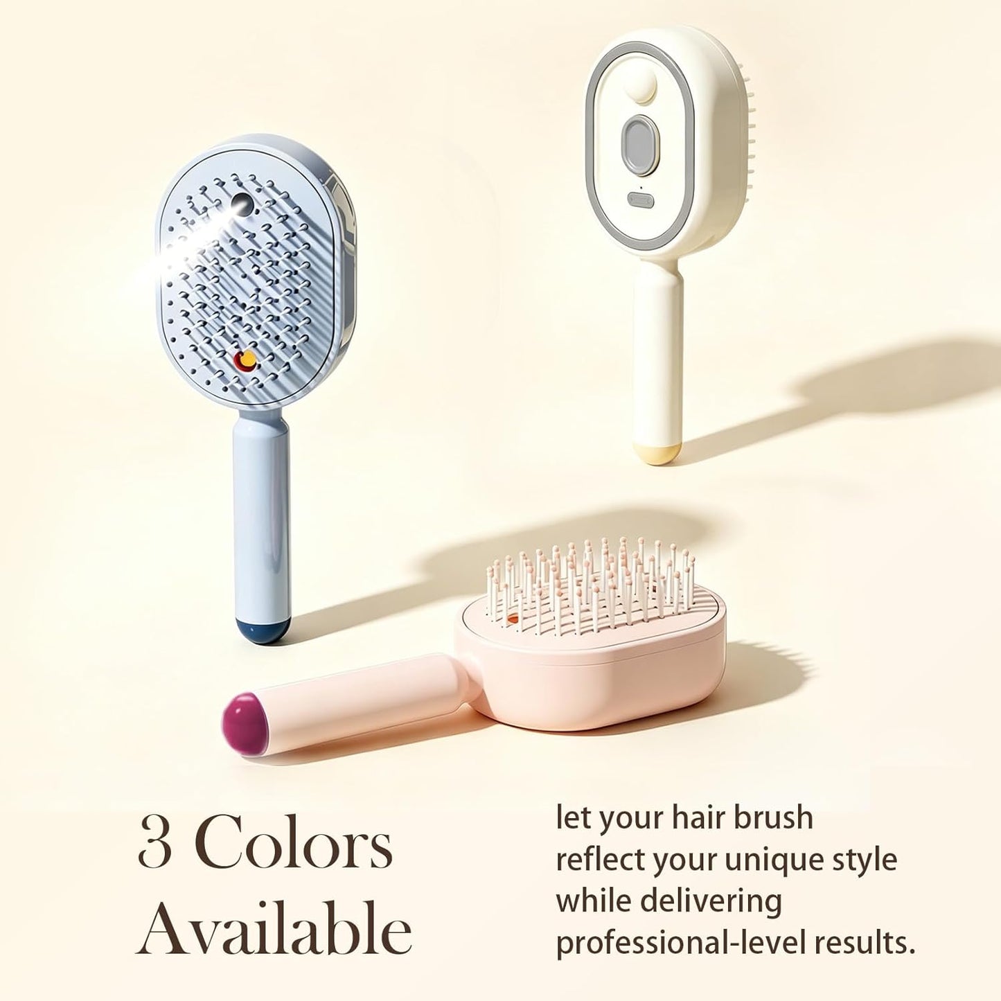 Electric Spray Air Cushion Massage Comb, Self-Cleaning Anti-Tangle Hair Brush, Anti-Static Volumizing Scalp Massage Brush for Dry Frizzy Hair Care