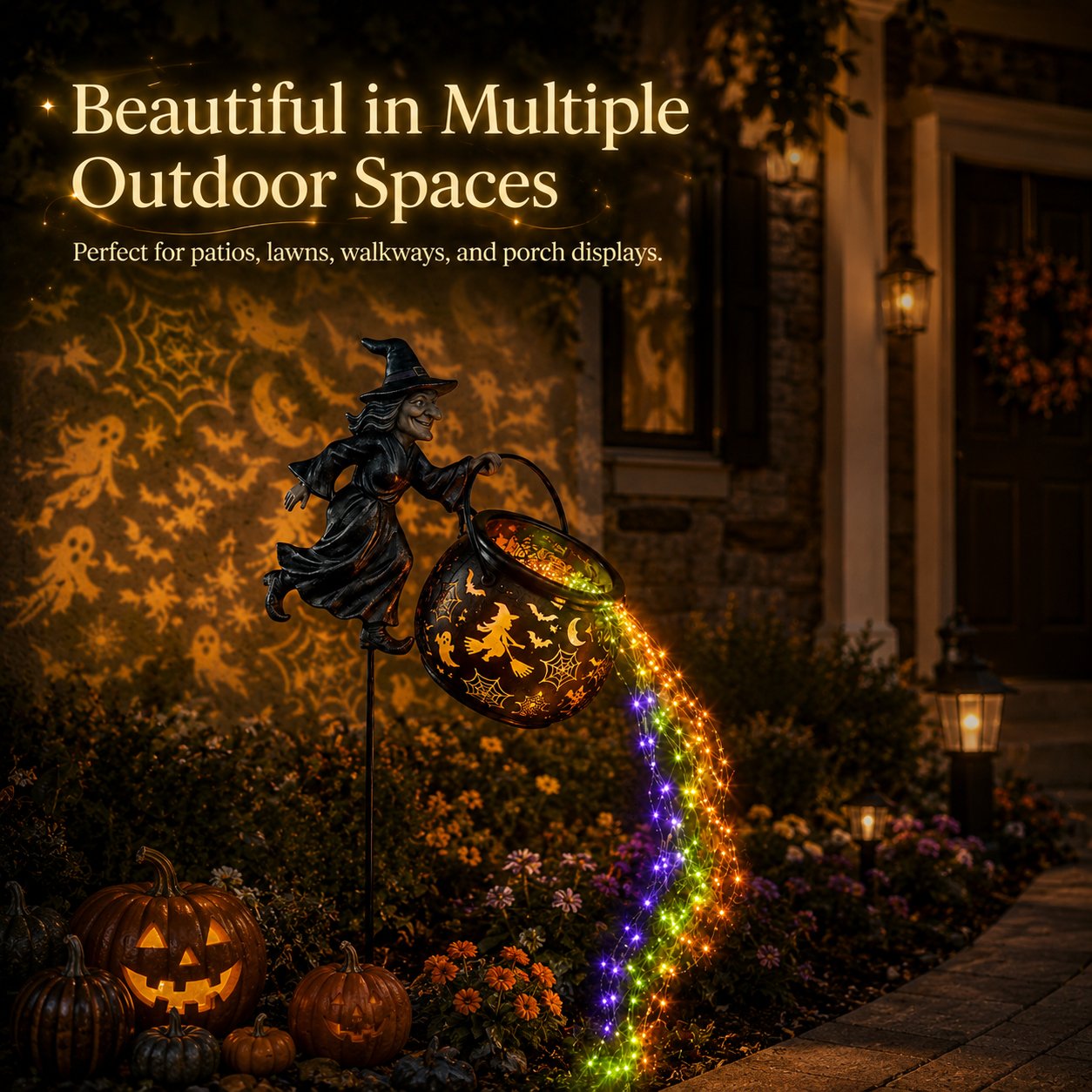 🔥Buy 2 Free Shipping🎃Halloween Witch Cauldron Garden Light