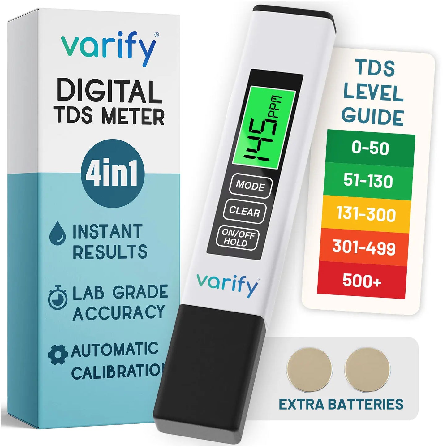 4-in-1 TDS Meter Digital Water Tester