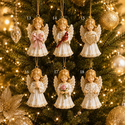 ⏳ Last Day Special – 👼 24-Day Angel Christmas Advent Calendar | 24 Unique Faith-Inspired Angel Ornaments with Hanging Loops for Daily Advent Surprises & Tree Display 🎄✨