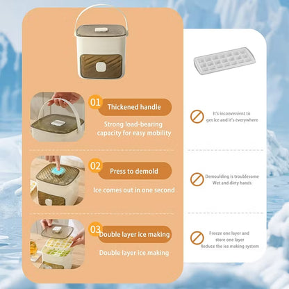 ☀️ Summer Splash Sale 🧊 48-Cube Double Layer Portable Countertop Ice Maker
