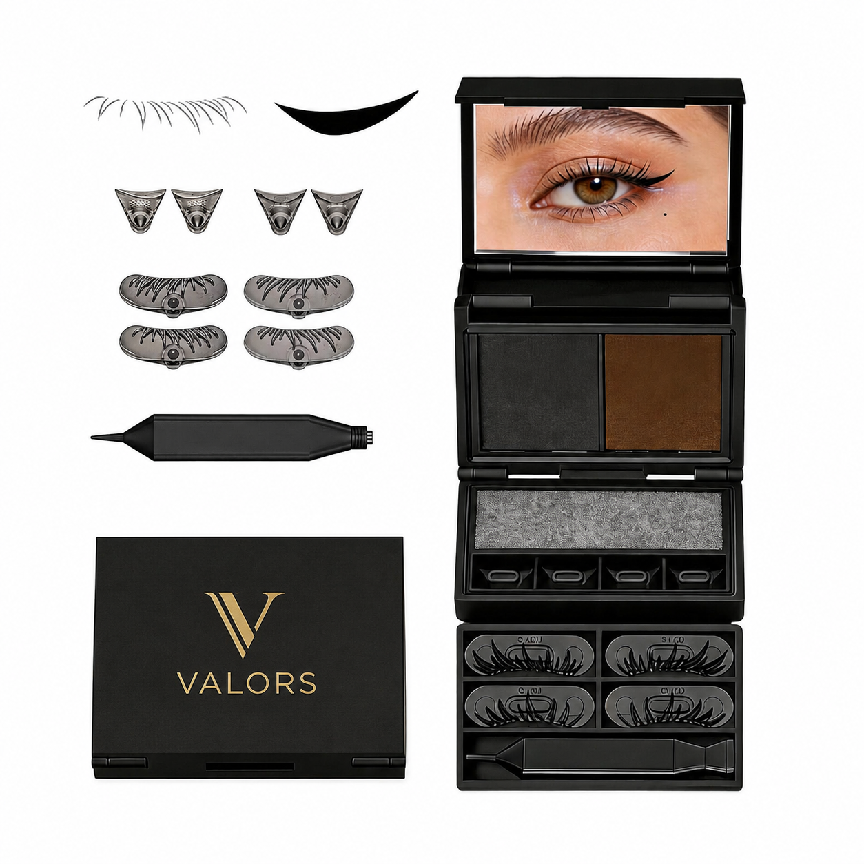 👁️✨ VALORS™ 3-IN-1 EYELINER &amp; LASH STAMP KIT