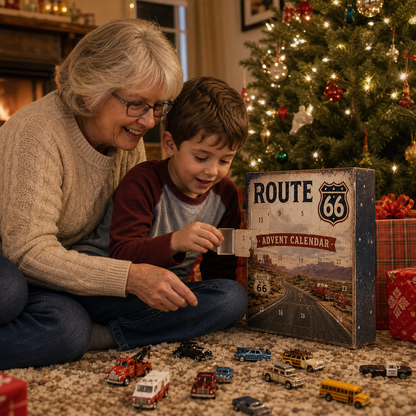 🚗Route 66 Centennial Advent Calendar – 24 Days of American Road Legends | 1926–2026 Collector’s Edition