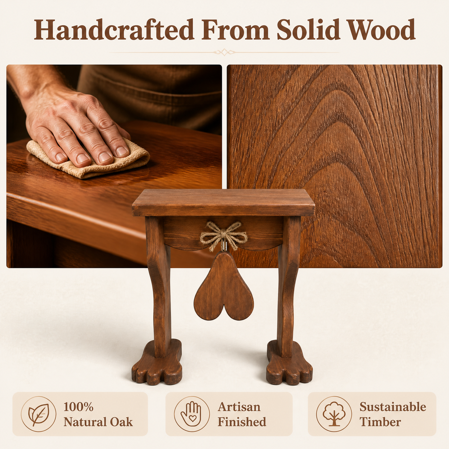 🪑Funny Wooden Ball Bell Stool😂 – Rustic Farmhouse Conversation Piece
