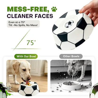 ⚽🐶 PAWPACE SOCCER-STYLE MULTI-PURPOSE DOG LICK BOWL