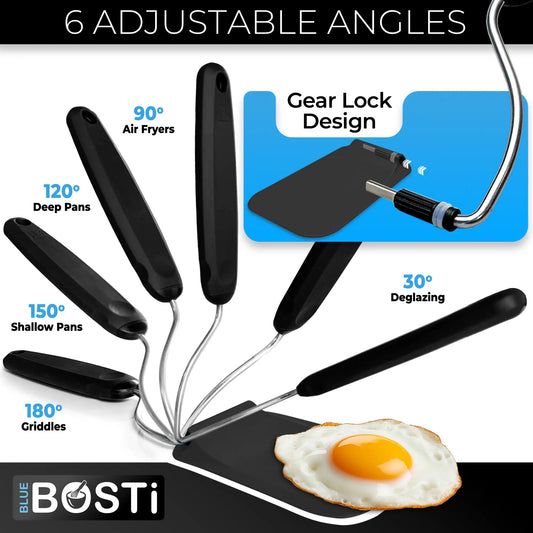 7️⃣ KITCHEN FAVORITE | 7-Position Adjustable Spatula – Multi-Angle Turner for Frying Pans, Griddles & Air Fryers