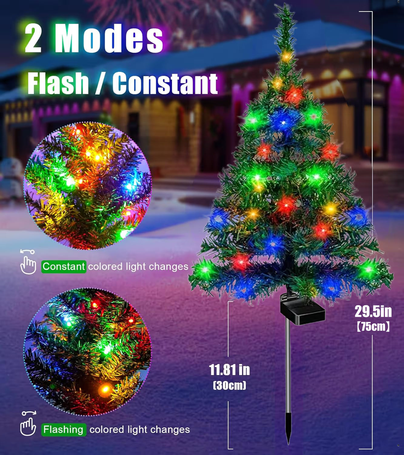 🎄Solar Christmas tree lights holiday decorations