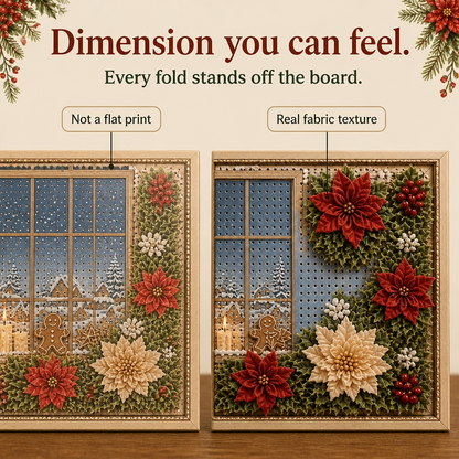 🎄 Christmas 3D Fabric Art Kit | Turn Tiny Fabric Pieces Into Holiday Magic