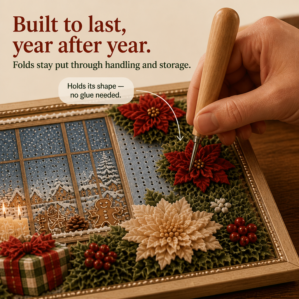 🎄 Christmas 3D Fabric Art Kit | Turn Tiny Fabric Pieces Into Holiday Magic