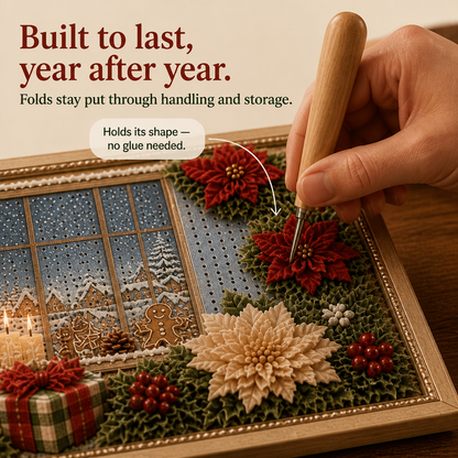 🎄 Christmas 3D Fabric Art Kit | Turn Tiny Fabric Pieces Into Holiday Magic