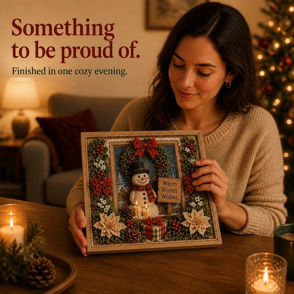 🎄 Christmas 3D Fabric Art Kit | Turn Tiny Fabric Pieces Into Holiday Magic