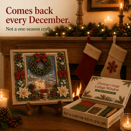 🎄 Christmas 3D Fabric Art Kit | Turn Tiny Fabric Pieces Into Holiday Magic