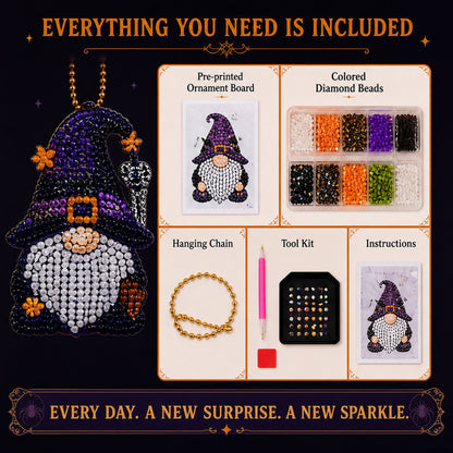 🔥HOT SALE🎃✨ 31 Days of Gnome Surprises Halloween Diamond Painting Advent Calendar