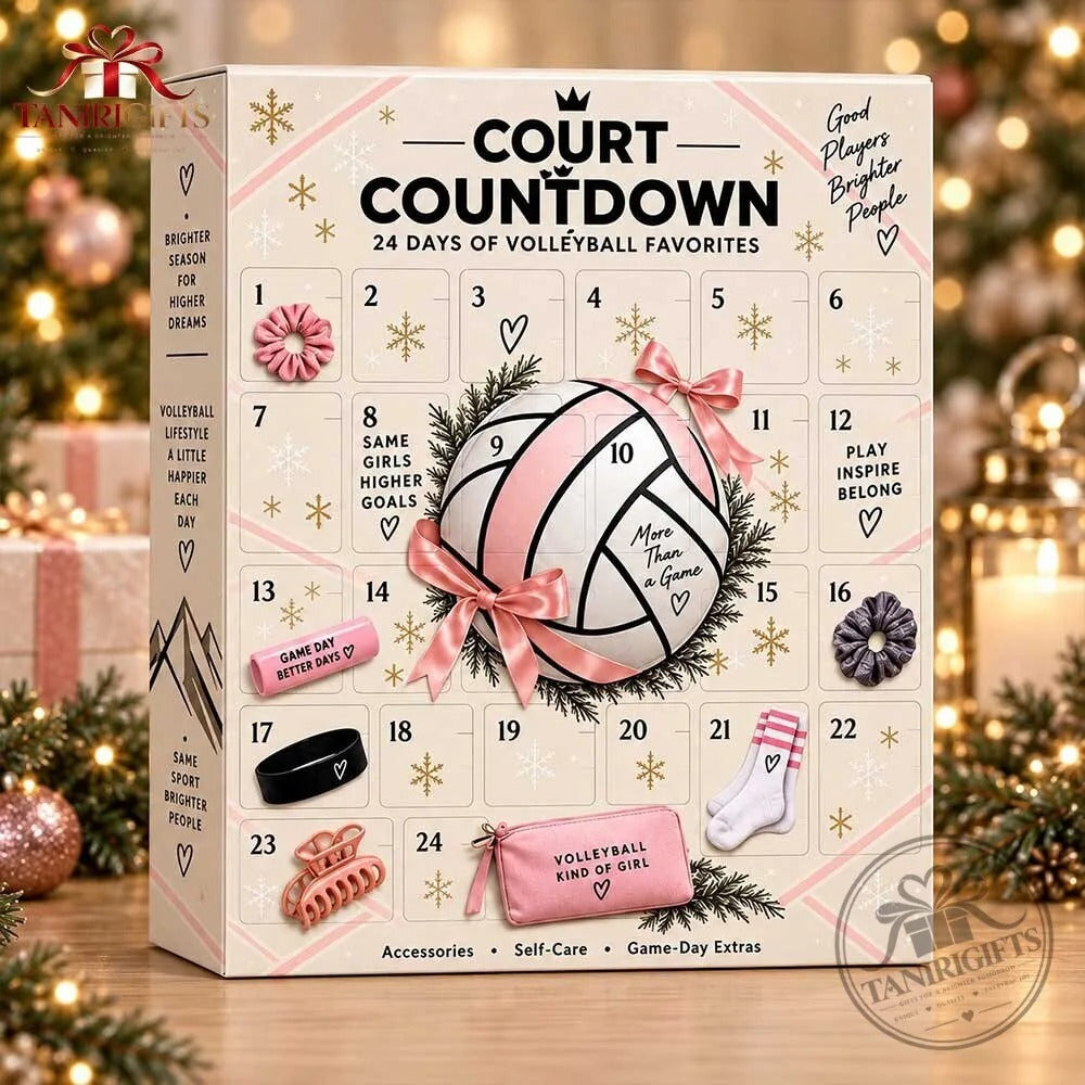 🔥Christmas Sale🎁2026 Volleyball Girl Court Countdown Advent Calendar – 24 Day Christmas Countdown | Volleyball Player Gift