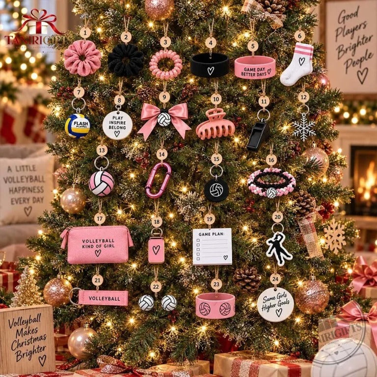🔥Christmas Sale🎁2026 Volleyball Girl Court Countdown Advent Calendar – 24 Day Christmas Countdown | Volleyball Player Gift
