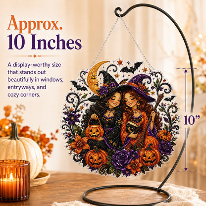 🎃🍂 DIY Rustic Harvest Pumpkin Diamond Art Window Suncatcher
