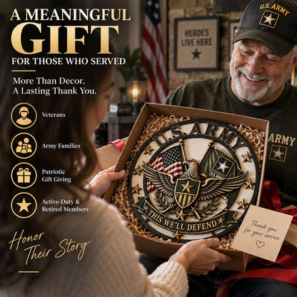 🇺🇸 U.S. Army Tribute Wall Decor