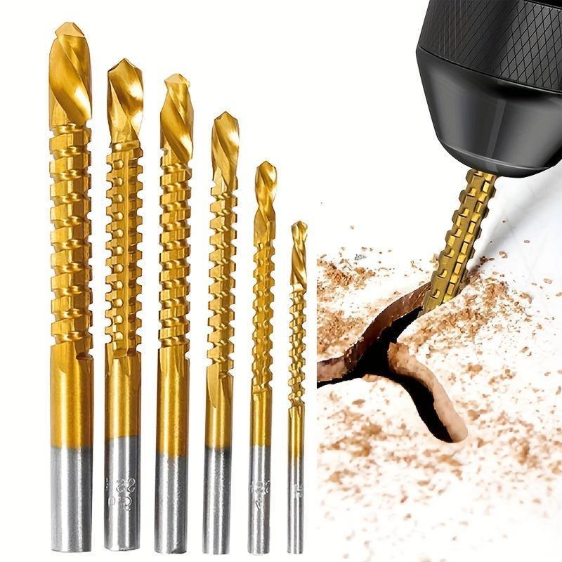 🔥HOT SALE ✨🛠️ 6-Piece Serrated Side-Cutting Drill Bit Set