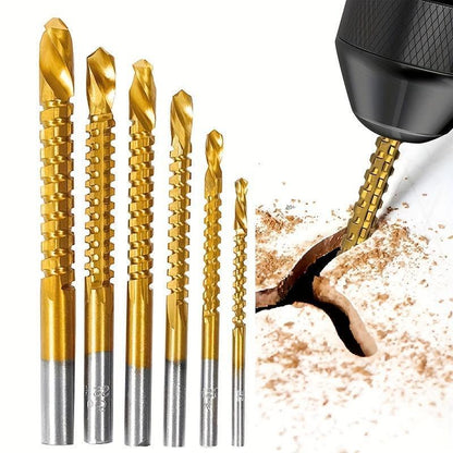🔥HOT SALE ✨🛠️ 6-Piece Serrated Side-Cutting Drill Bit Set