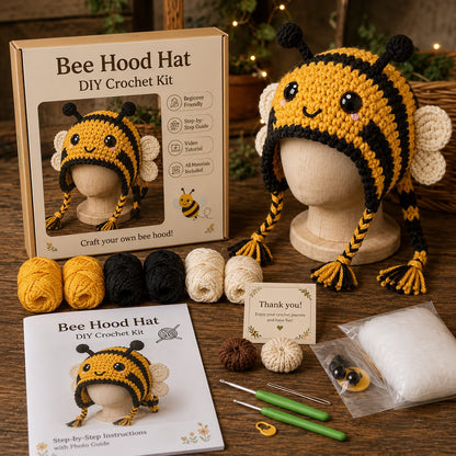 🔥 LAST DAY 49% OFF – 🐾✨ Animal Hood Hat DIY Crochet Kit | Premium Soft Yarn Materials with Step-by-Step Guide DIY Handmade Wearable Animal Character Hood 🧶🎭✨