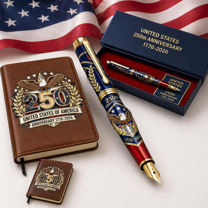 🎁Father's Day gift 一 USA 250th Anniversary Notebook & Pen Set, 1776-2026 Patriotic Gift