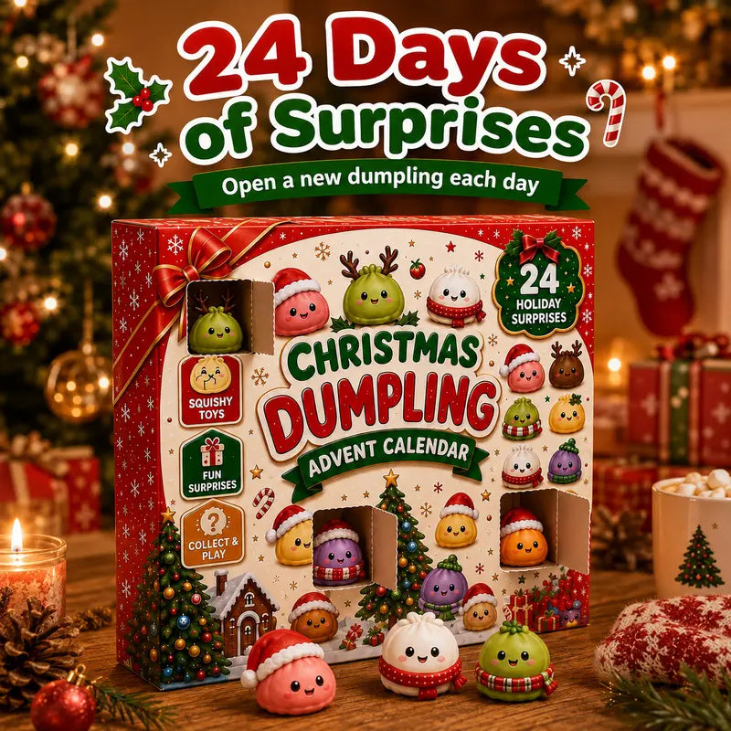 Christmas Advent Calendar 2026 – 24-Day Glitter Dumpling Squishy Surprise