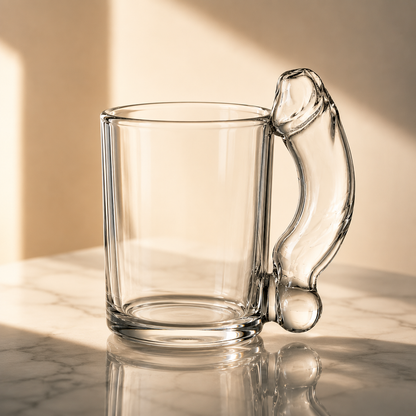 🍻 The Glass Everyone Talks About™ Funny D Handle Glass Mug 😂