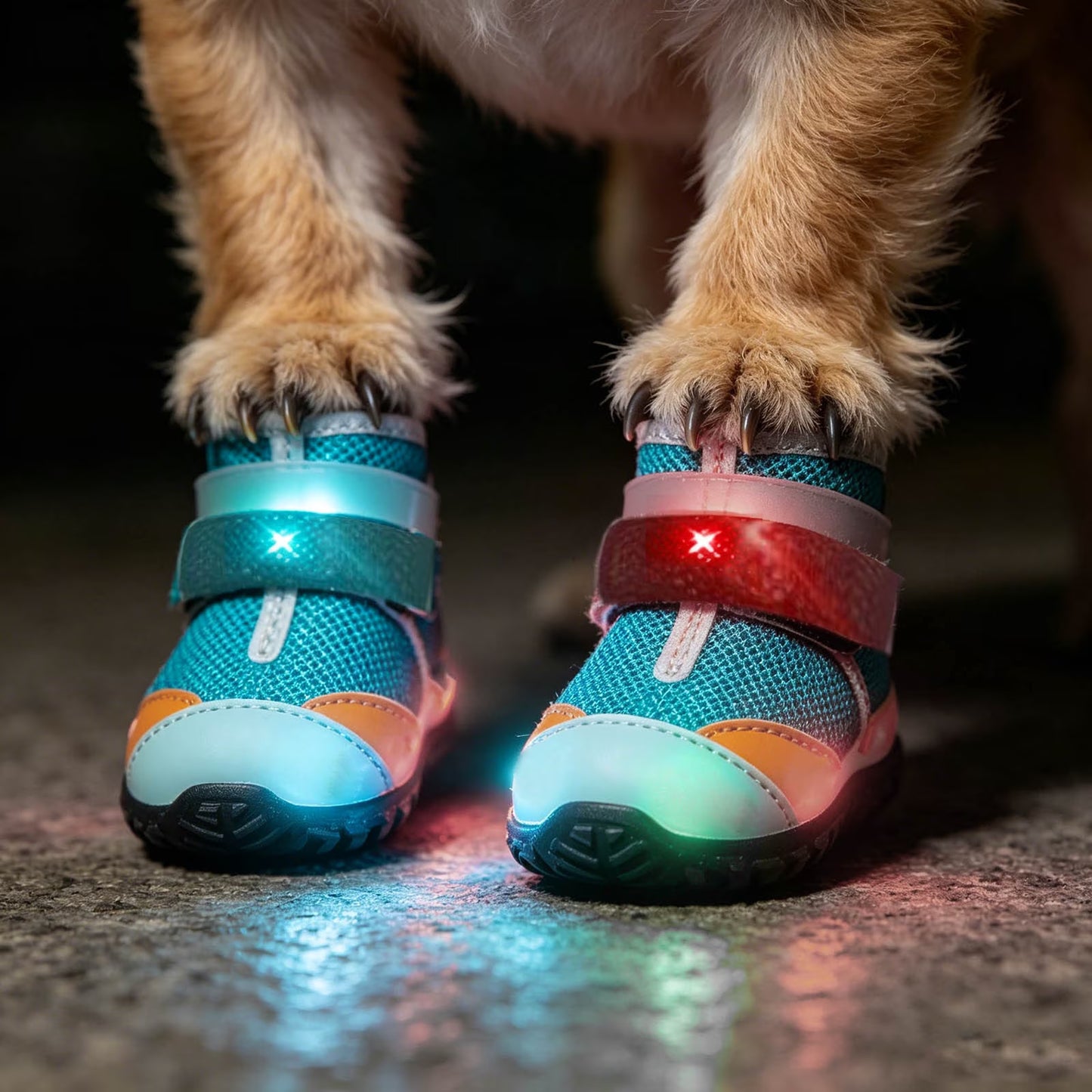 Dog Shoes with Built-in Lights
