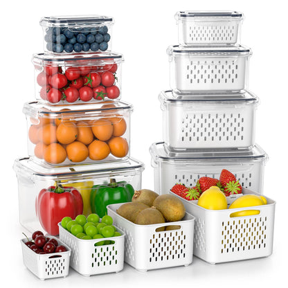 🍅Food Storage Containers for Fridge with Removable Colander