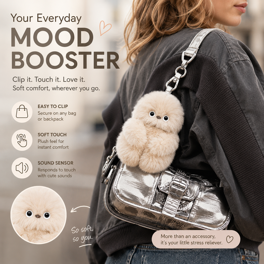 🦉 Fluffy AI Companion™ – Interactive Talking Plush Bag Charm That Responds to Your Touch