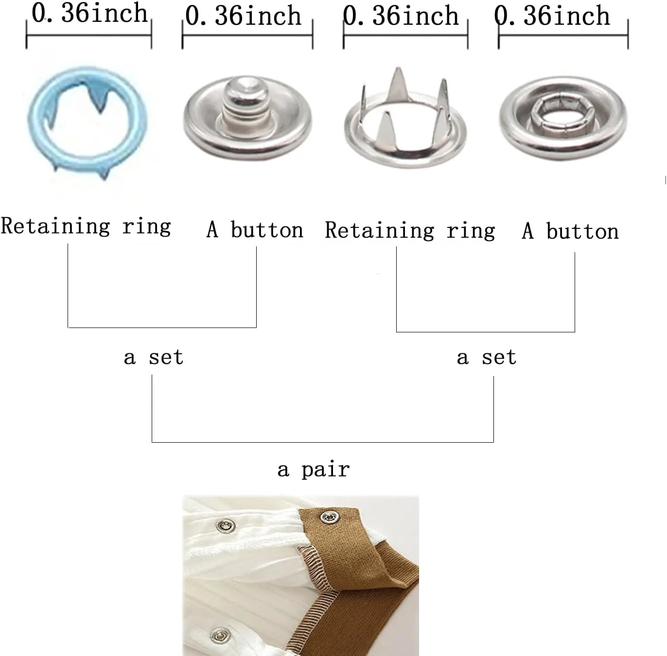 🔥✨100 pcs Invisible Colored Metal Buckle & Manual Pressure Pliers Kit