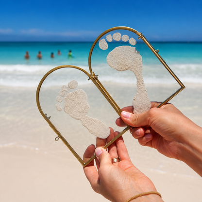 👣 Capture Baby's First Beach Steps – Sand Print Memory Frame