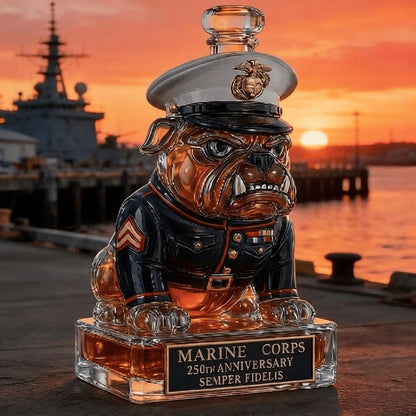 🔥🔥🔥250th Anniversary Military-Inspired Bulldog Whiskey Decanter Set