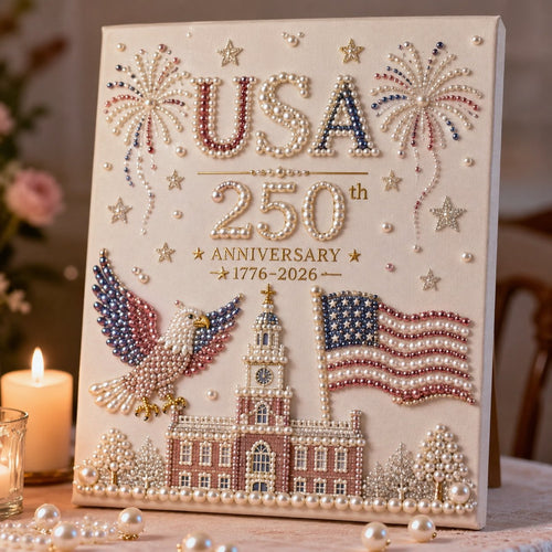 🔥Buy 2 Free shipping - USA 250th Anniversary DIY Pearl Painting Kit ✨❤️‍🔥