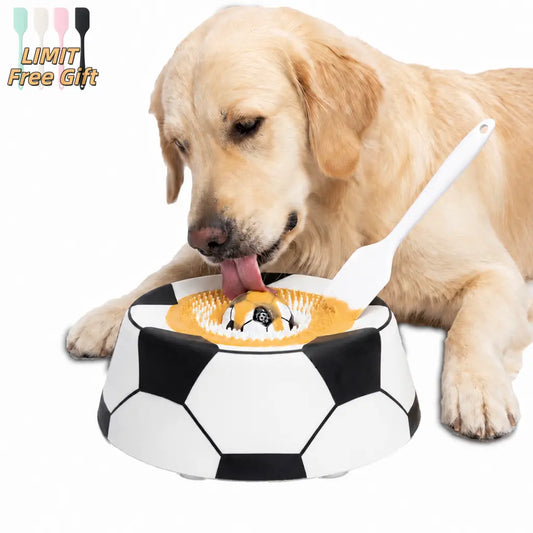 ⚽🐶 PAWPACE SOCCER-STYLE MULTI-PURPOSE DOG LICK BOWL
