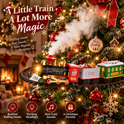 🚂 Vintage Puffing Steam Christmas Tree Train | Bring Back Classic Christmas Magic