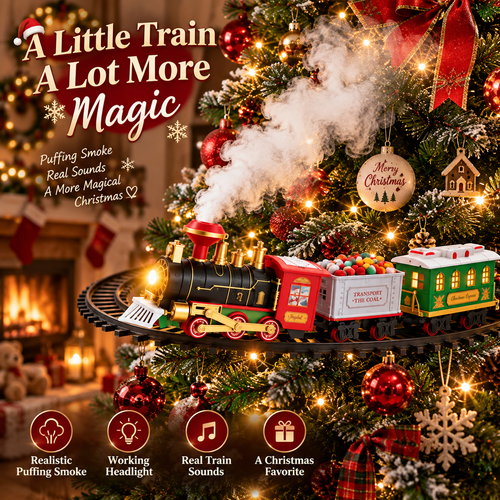 🚂 Vintage Puffing Steam Christmas Tree Train | Bring Back Classic Christmas Magic
