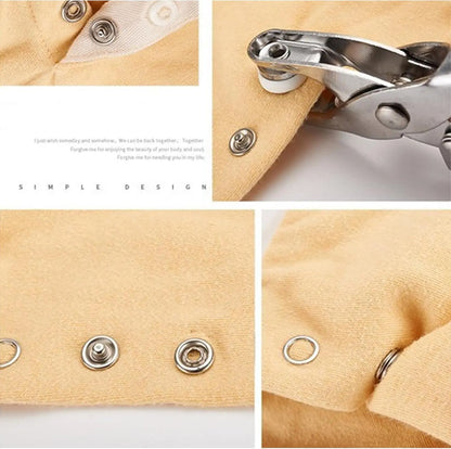 🔥✨100 pcs Invisible Colored Metal Buckle & Manual Pressure Pliers Kit