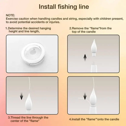 🪄🕯️ FLOATING FLAMELESS CANDLES WITH MAGIC WAND