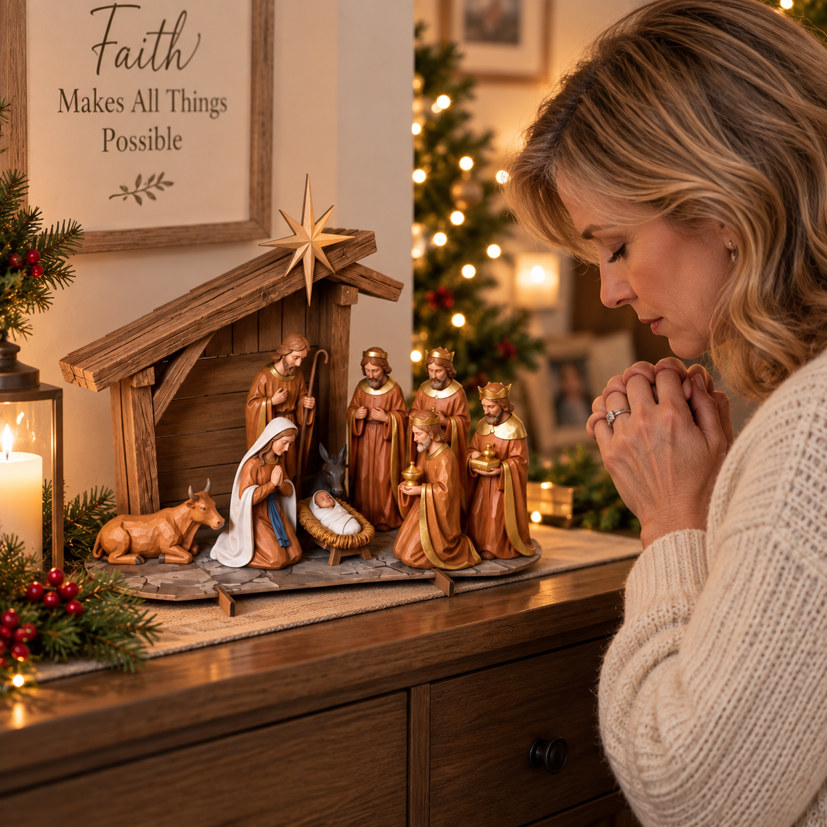 🎄 Christmas Nativity Scene Figurine Set | Traditional Holiday Home Decor