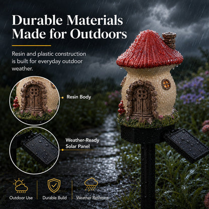 🍄Solar Fairy-Tale Mushroom Cottage Garden Light