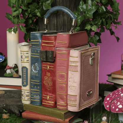 📚 Vintage Stacked Book Novelty Handbag