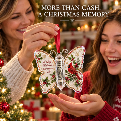 🦋💵 Christmas Cash Gift Butterfly Ornament🎄✨