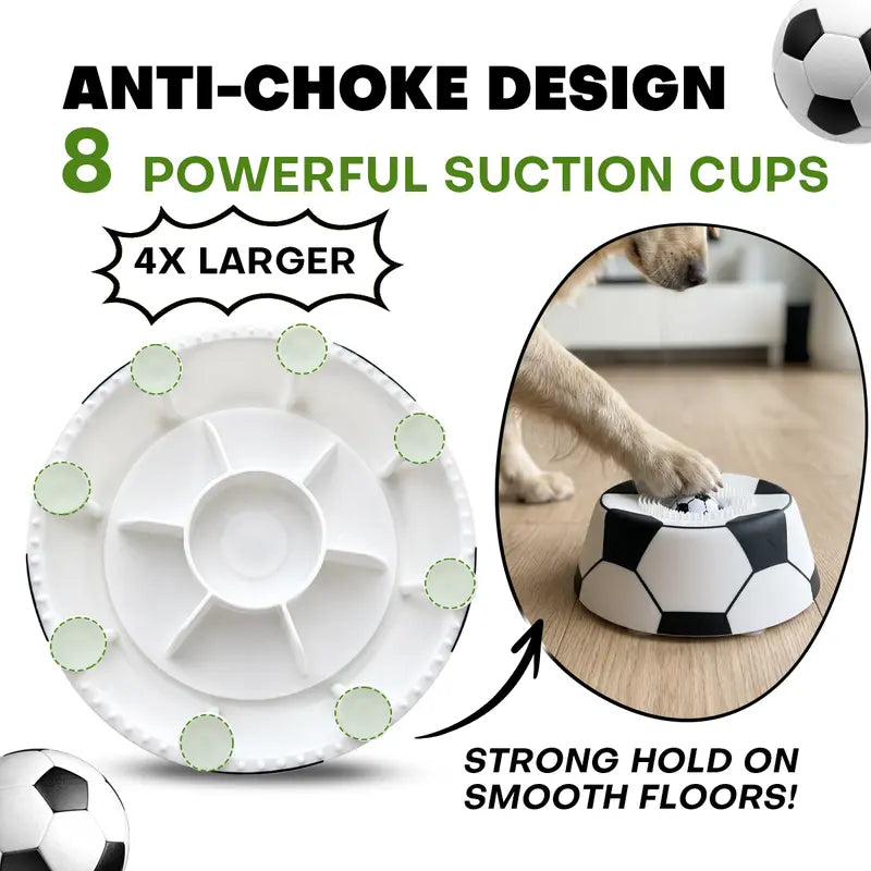 ⚽🐶 PAWPACE SOCCER-STYLE MULTI-PURPOSE DOG LICK BOWL