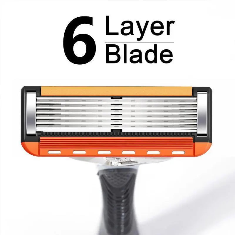 Men's razor replacement blade set, 24/48 blades (with free handle) - Ultra-sharp stainless steel blades for a smooth shave, men's double-edge razor blades, men's travel razor set