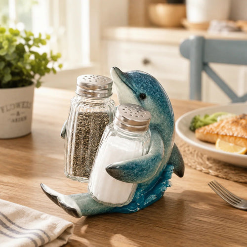 ⚡Hot Sales 🔥Coastal Animal Salt & Pepper Shaker Holder Set